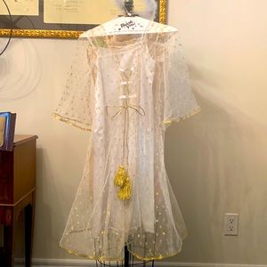 Costume professionally made girls Angel costume feathered halo on hair band